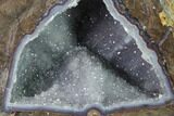 Crystal Filled Dugway Geode (Polished Half) - Utah #141312-1